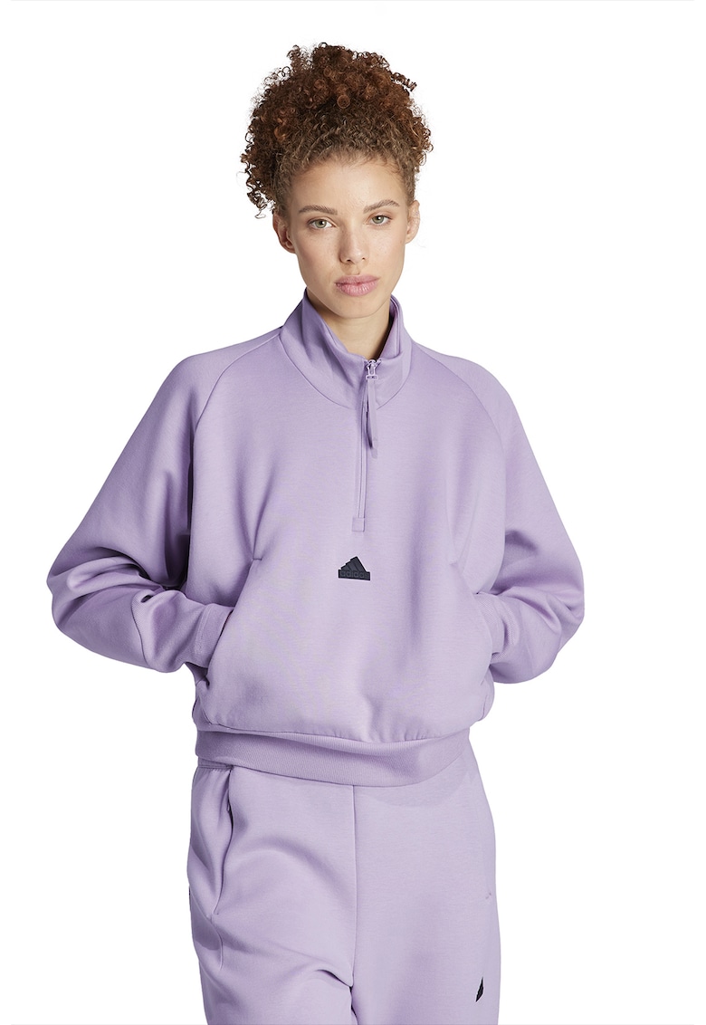 Суитшърт с къс цип и джоб кенгуру adidas Sportswear