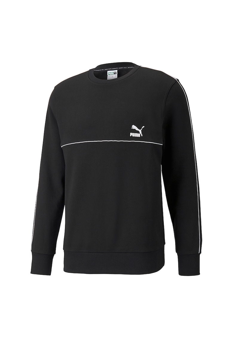Суитшърт с овално деколте - Черен - бял - Puma