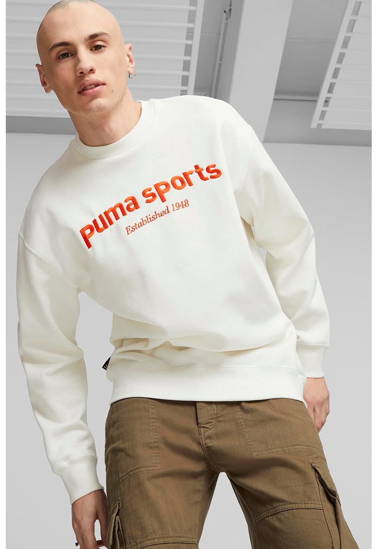 Суитшърт с овално деколте и бродирано лого Puma