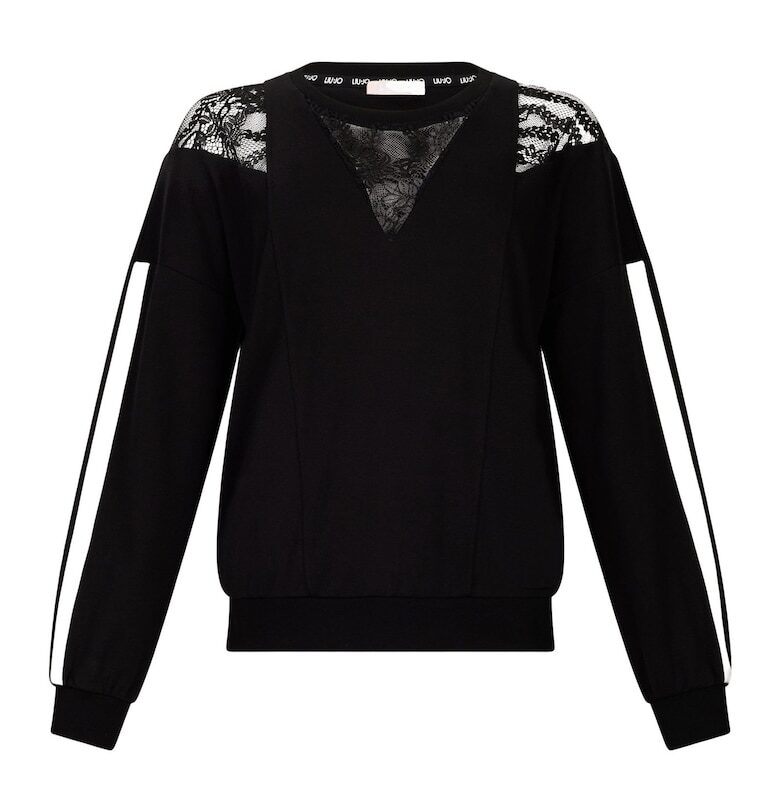 Суитшърт с овално деколте и дантела Liu Jo