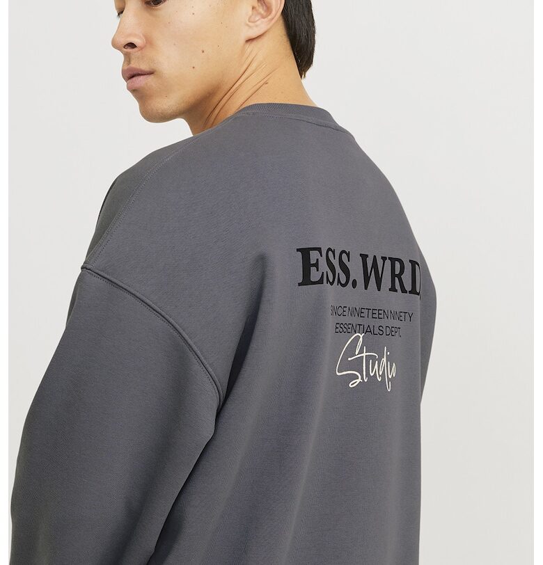 Суитшърт с овално деколте и шарка на гърба Jack  Jones