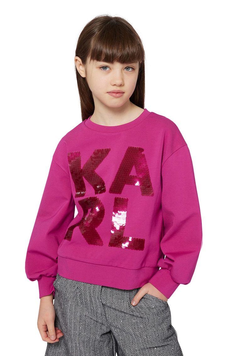 Суитшърт с пайети KARL LAGERFELD KIDS