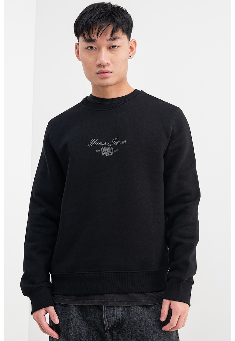 Суитшърт с памук с бродирано лого GUESS JEANS
