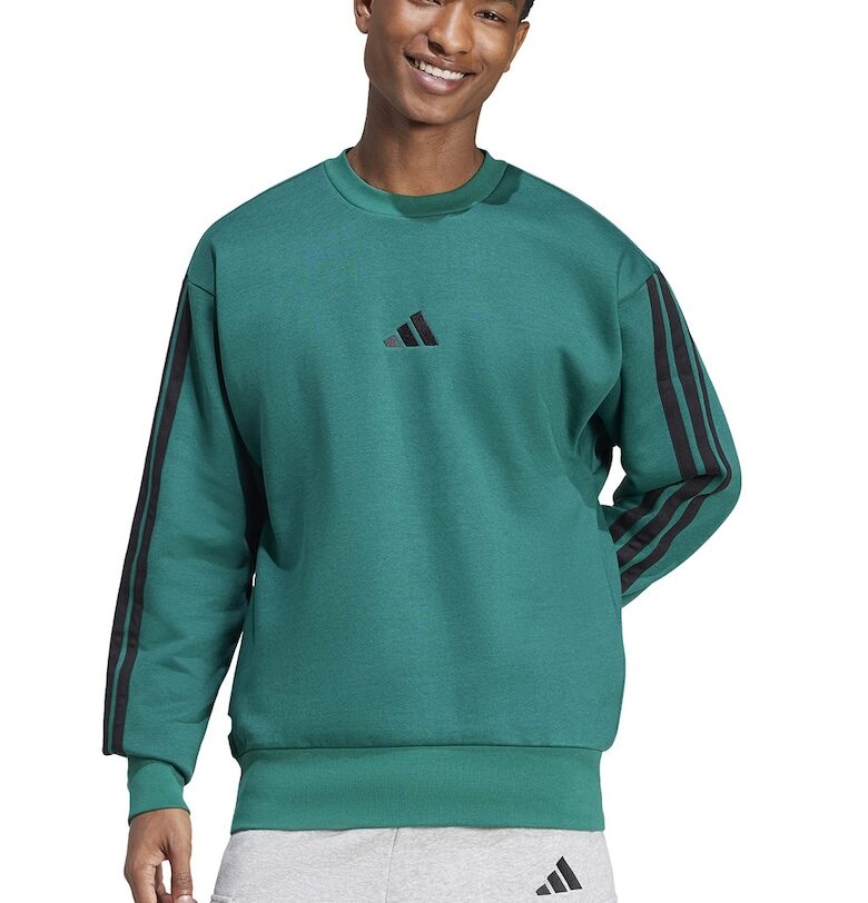 Суитшърт с памук с монограм adidas Sportswear