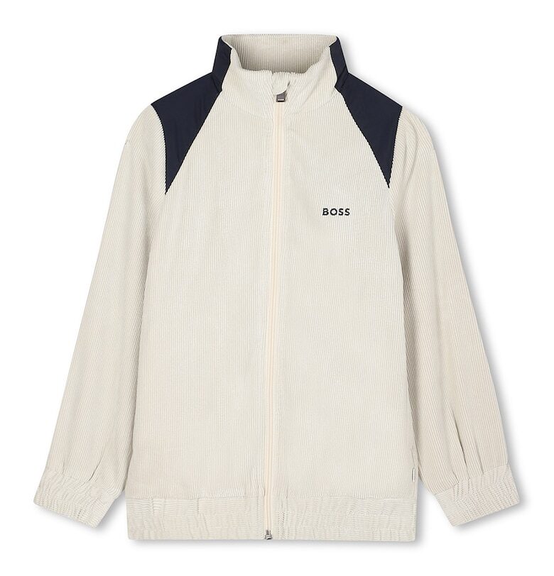 Суитшърт с цип и лого BOSS Kidswear