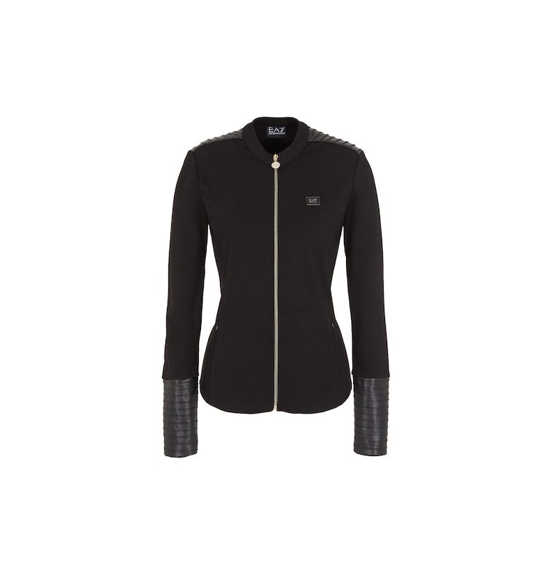 Суичър Emporio Armani  Train Winter Mix W T-top Fz Mix Material 6RTM32TJRLZ01200 - Дамски - Черен EA7