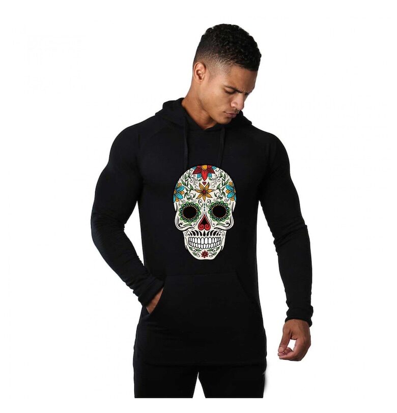 Суичър Sugar Skull Colorful - С качулка - Мъже - 2 THEICONIC