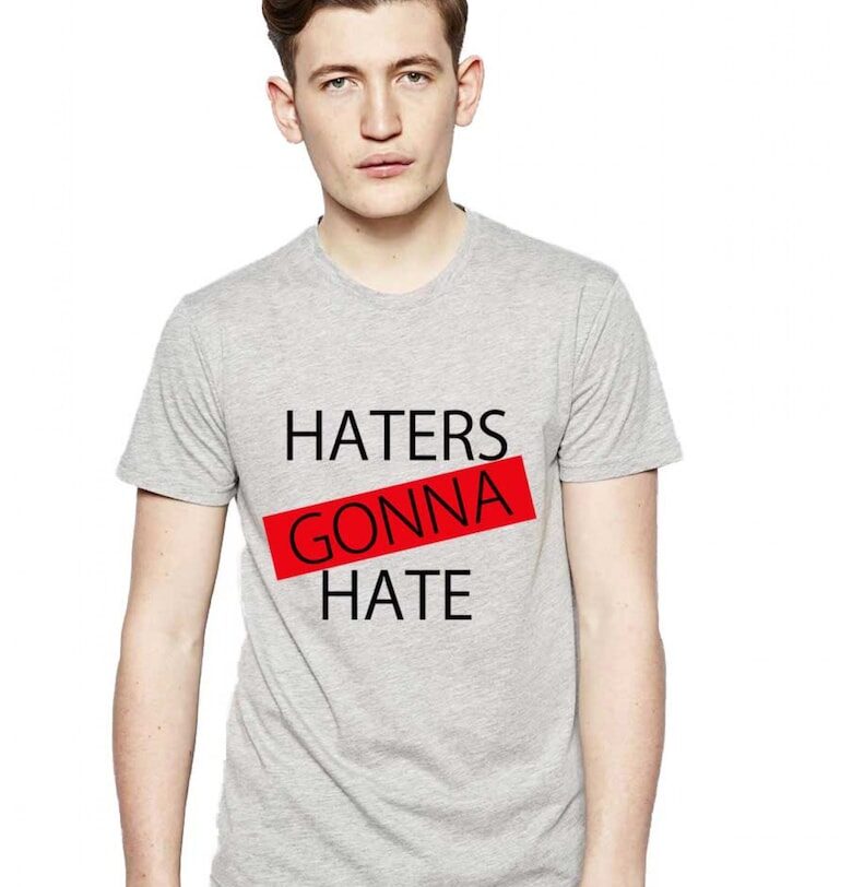 Тениска Haters Gonna Hate 1 - Сива THEICONIC