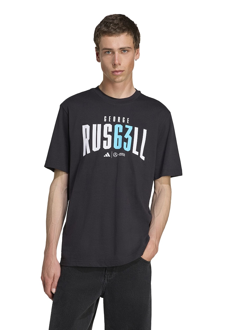 Тениска Motor Sport с овално деколте и надпис adidas Performance