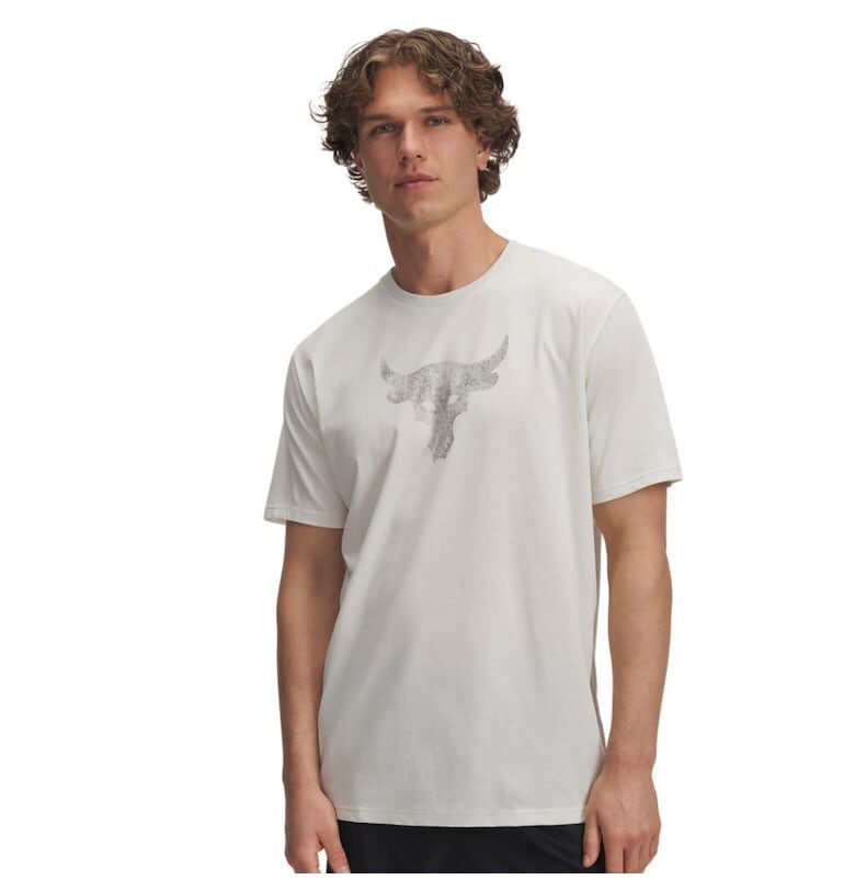 Тениска  Project Rock 1383191-279 - Мъжка - Бяла Under Armour