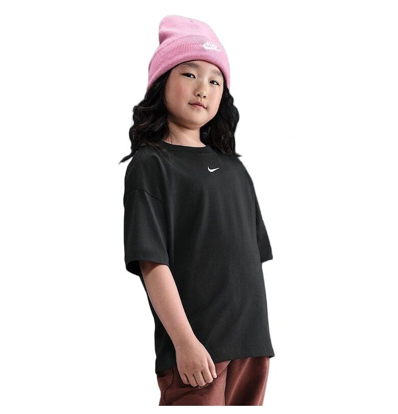 Тениска  Sportswear Oversized JR II3576-010 - За момичета - Черна Nike