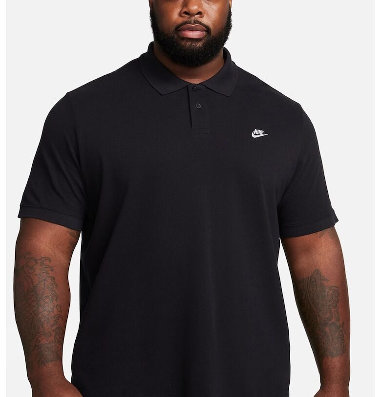 Тениска от пике с яка и лого Nike