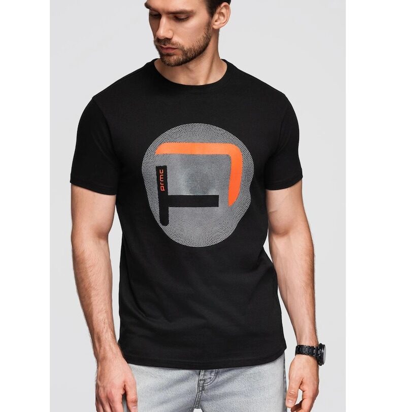 Тениска с голям принт  OM-TSPT-0245 OMBRE