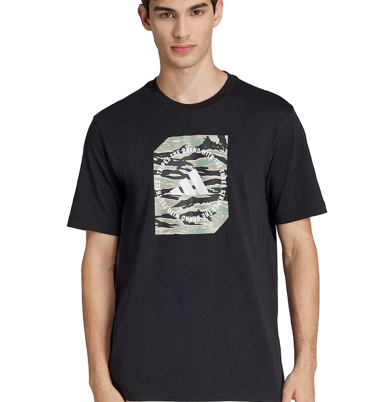 Тениска с лого и овално деколте adidas Sportswear