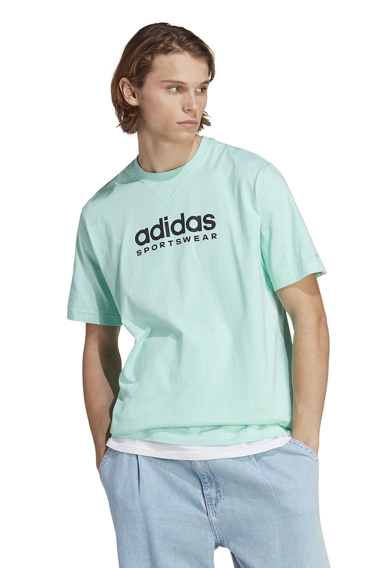 Тениска с овално деколте и лога adidas Sportswear