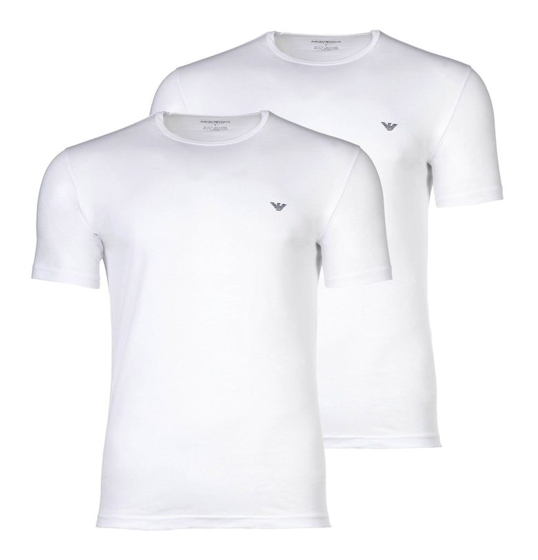 Тениска с овално деколте и лого - 2 чифта Emporio Armani