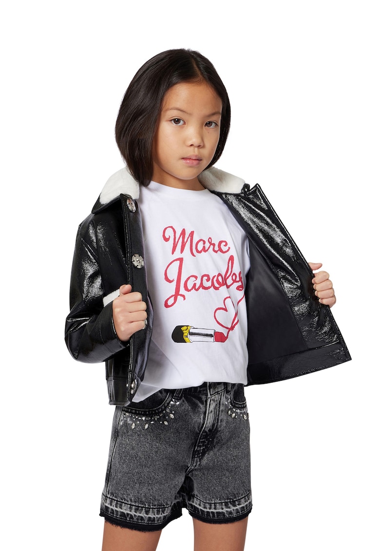 Тениска с овално деколте и лого Marc Jacobs