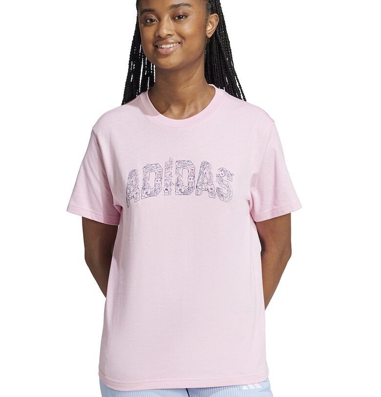 Тениска с овално деколте и лого adidas Sportswear