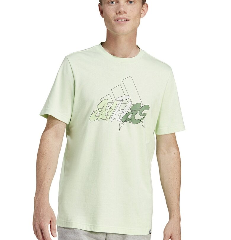 Тениска с овално деколте и лого adidas Sportswear