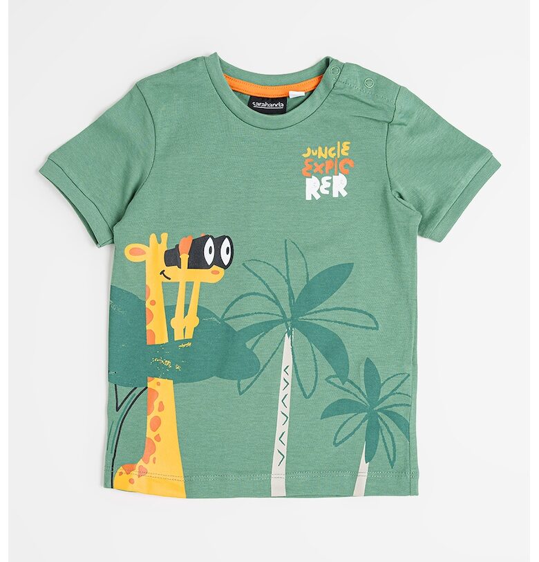 Тениска с овално деколте и принт Sarabanda