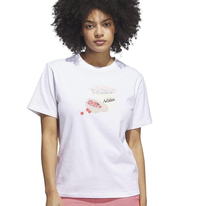 Тениска с овално деколте и принт adidas Sportswear