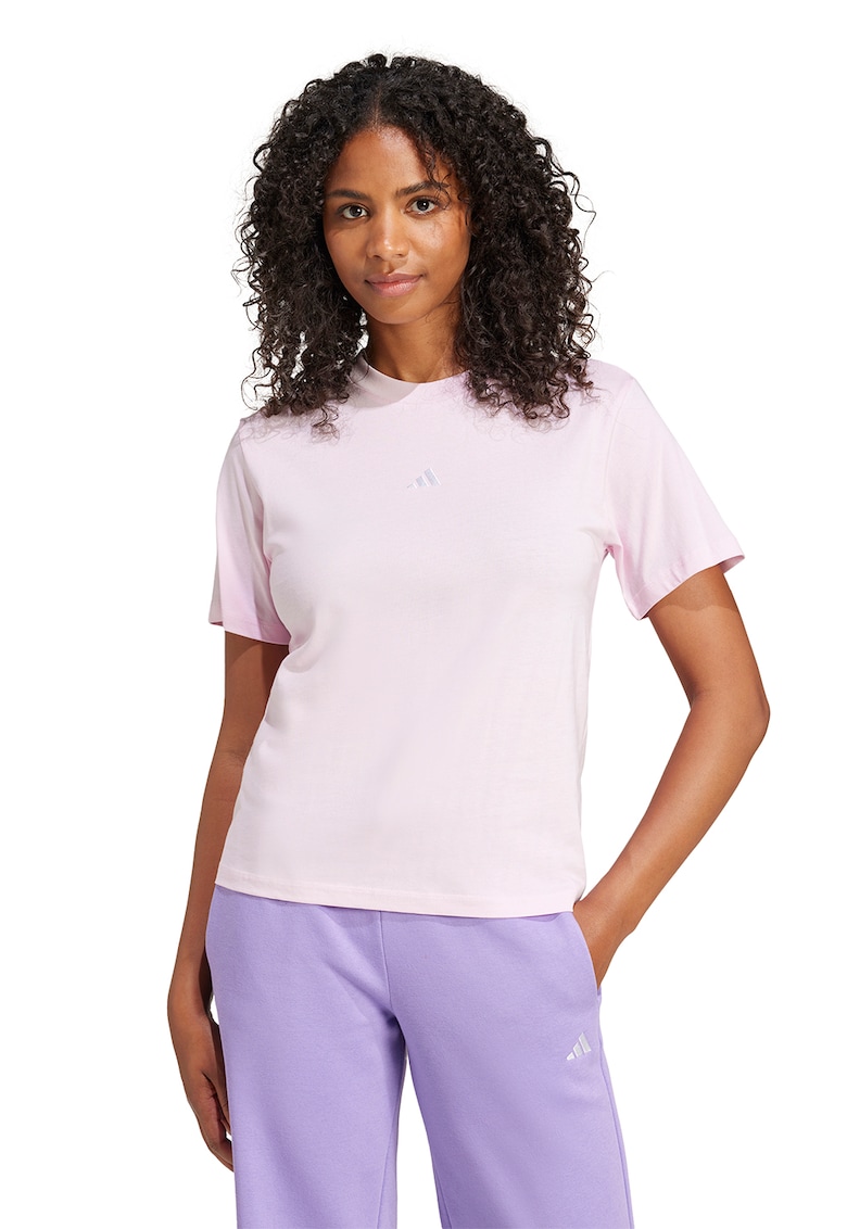 Тениска с овално деколте с лого adidas Sportswear