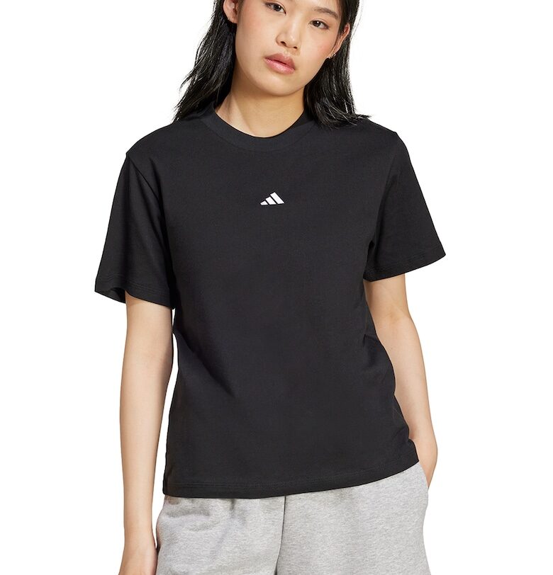 Тениска с овално деколте с лого adidas Sportswear