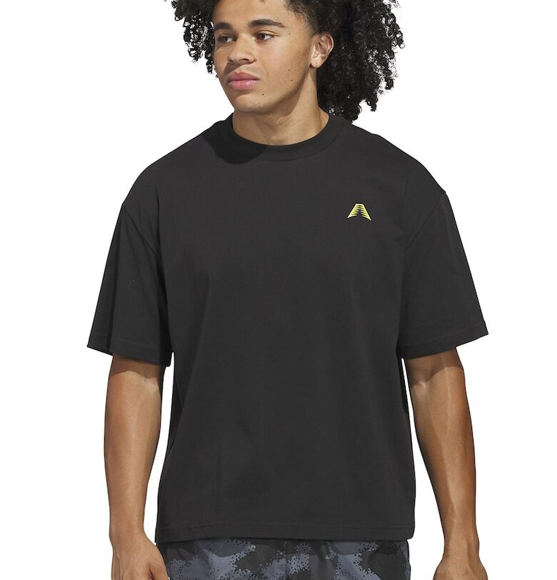 Тениска с памук с овално деколте adidas Performance