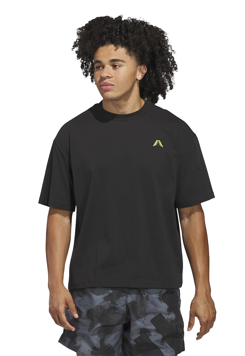 Тениска с памук с овално деколте adidas Performance