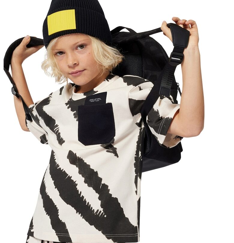 Тениска с шарка и пришит джоб Marc Jacobs