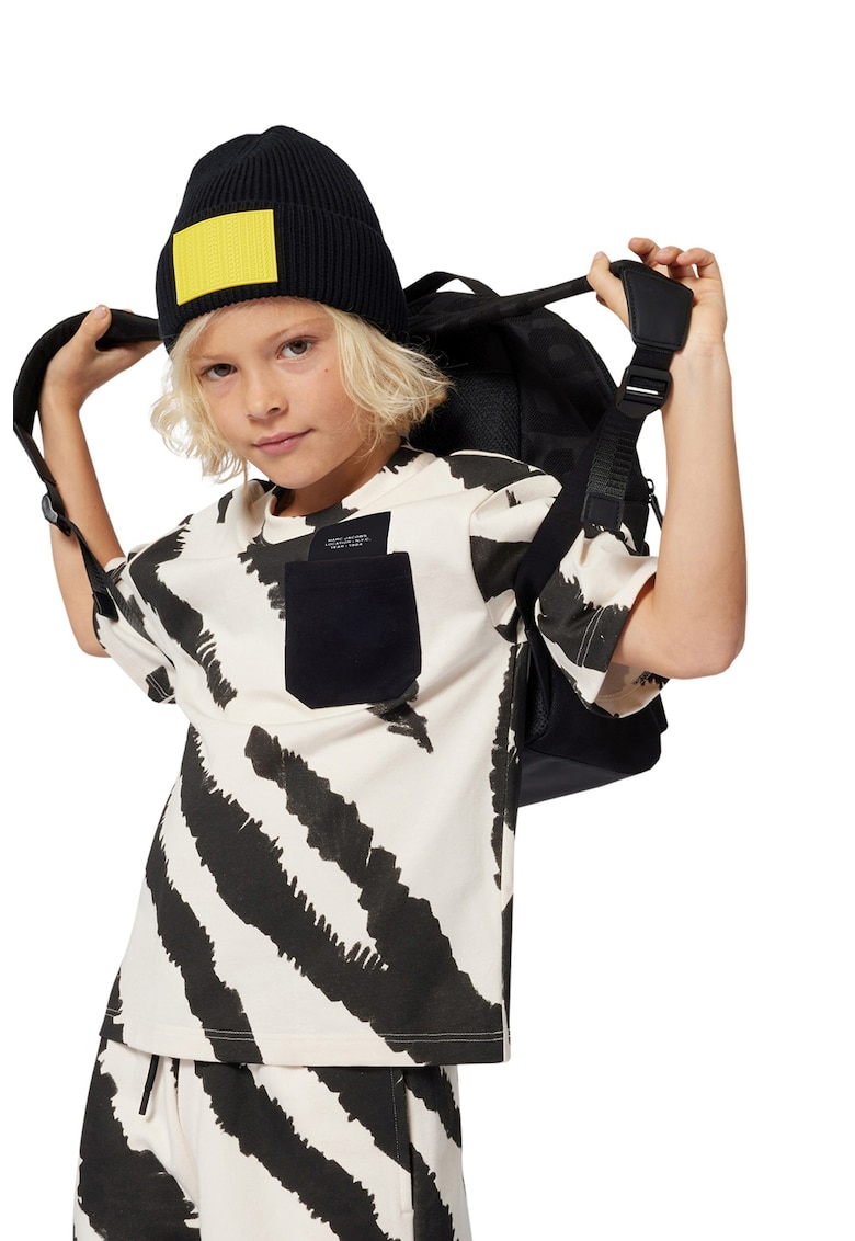 Тениска с шарка и пришит джоб Marc Jacobs