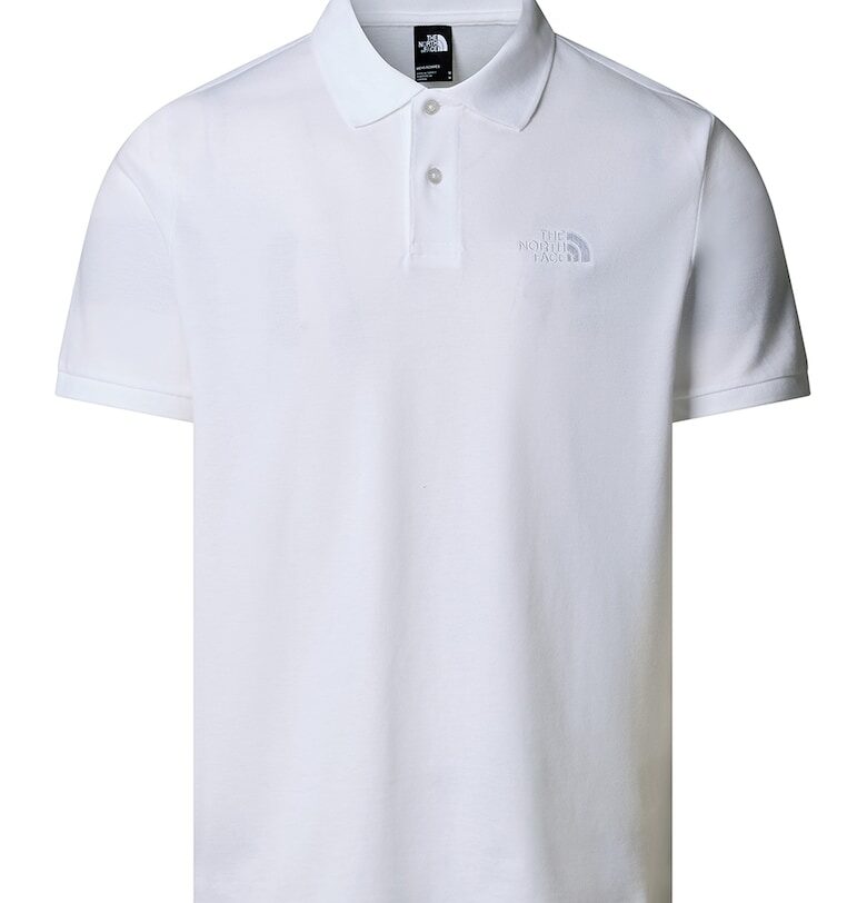 Тениска с яка и бродирано лого The North Face