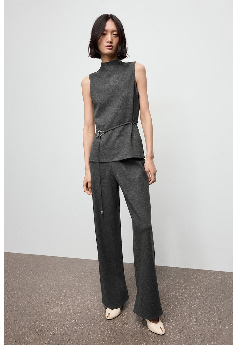 Топ с поло и колан Mango