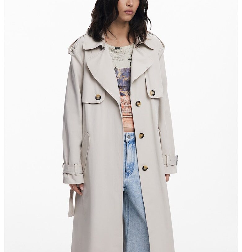 Тренч с набран гръб DESIGUAL