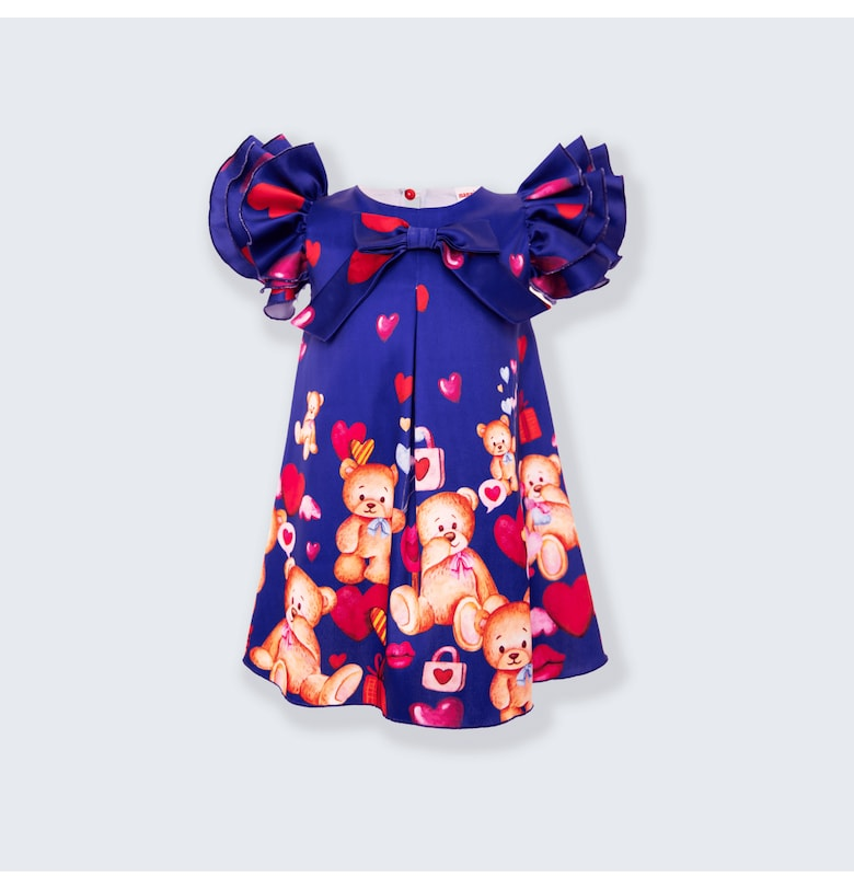 Тъмно синя рокля с мечета - Nannie