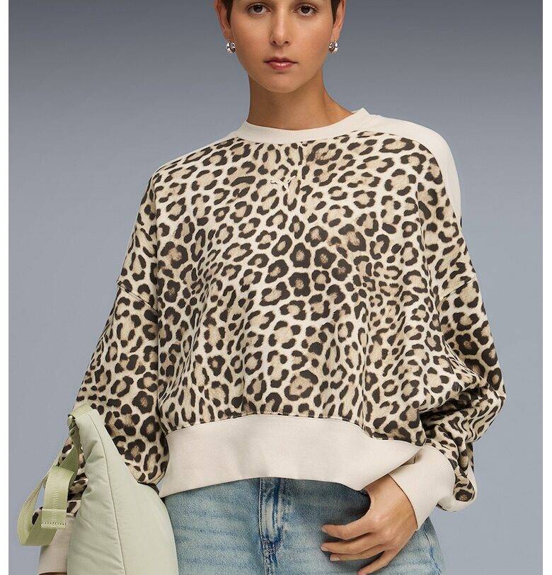 Уголемена блуза с принт Puma