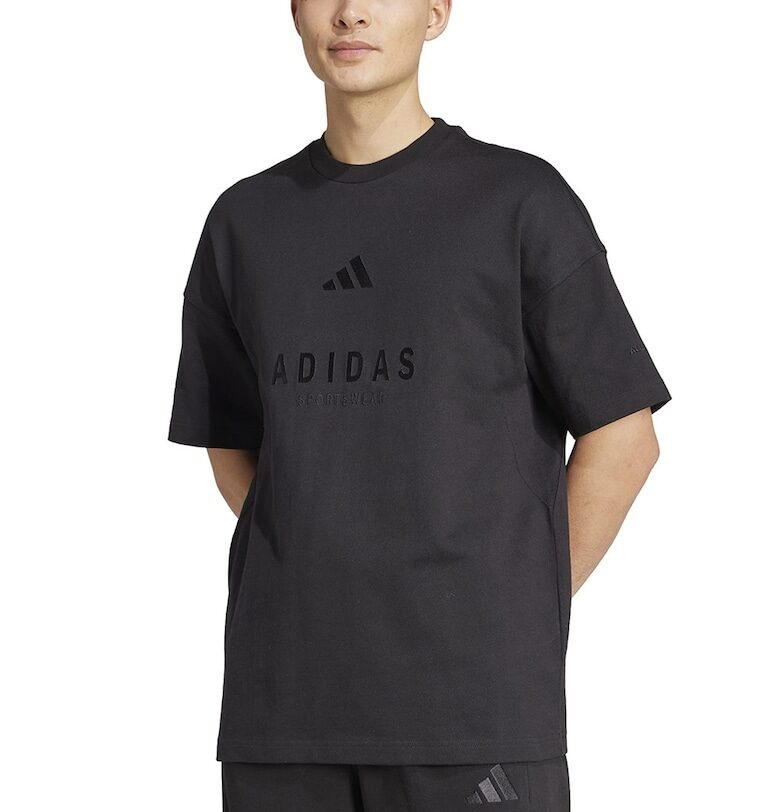 Уголемена тениска с лого adidas Sportswear