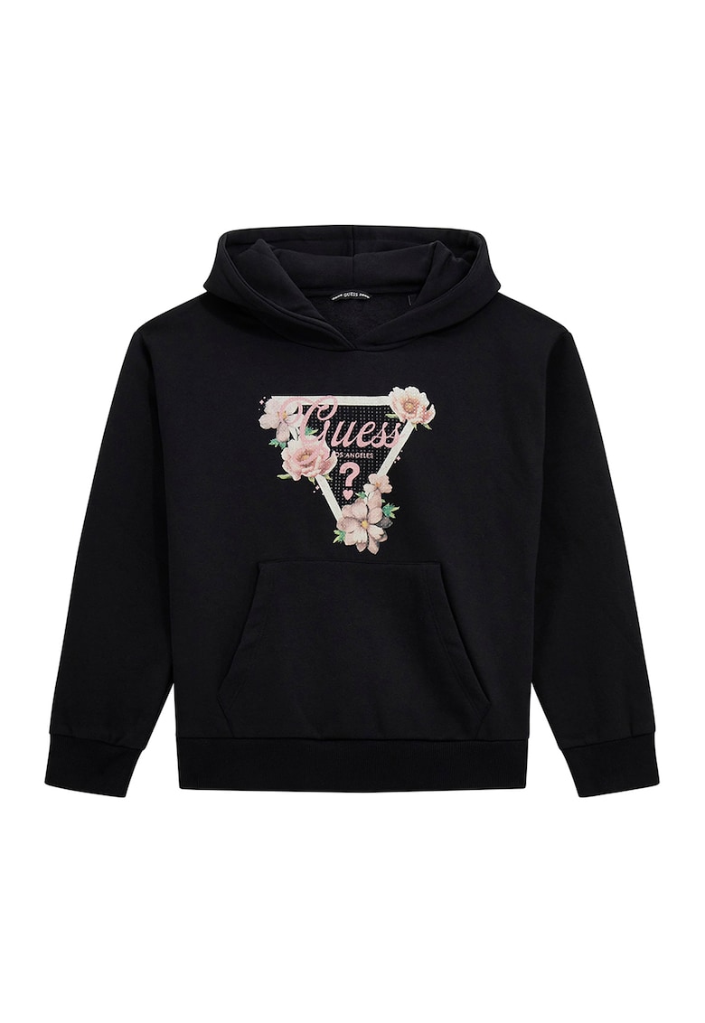 Уголемено худи с декоративни камъни GUESS KIDS
