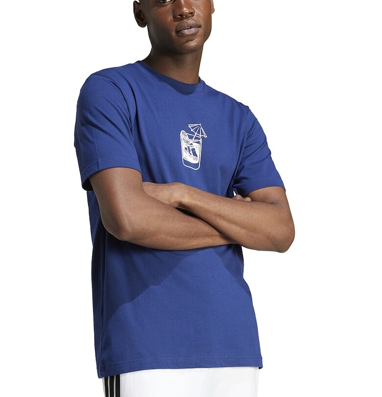 Унисекс памучна тениска с овално деколте adidas Sportswear