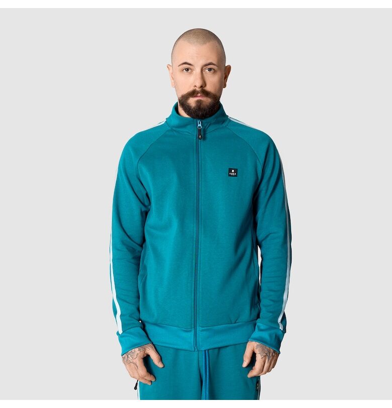 Унисекс суитшърт Crooked с лого и цип PORC