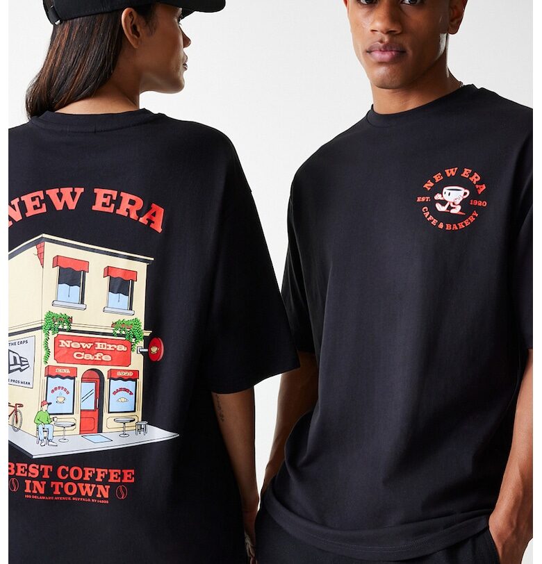 Унисекс тениска с графика на гърба New Era