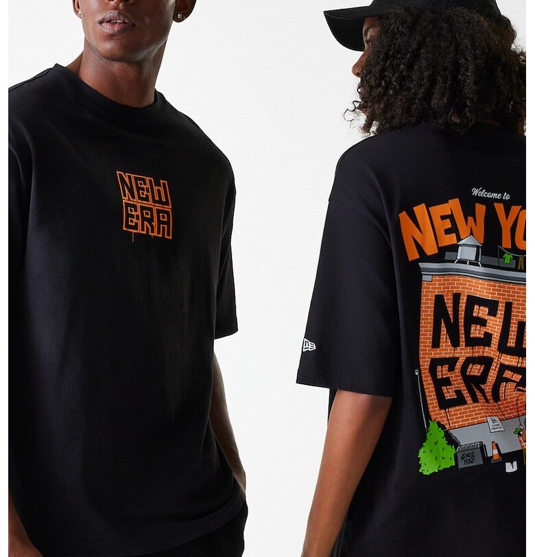 Унисекс тениска с графична шарка New Era