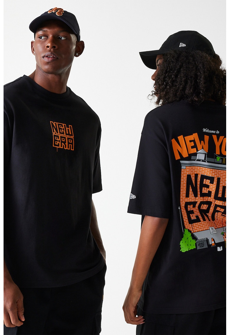 Унисекс тениска с графична шарка New Era