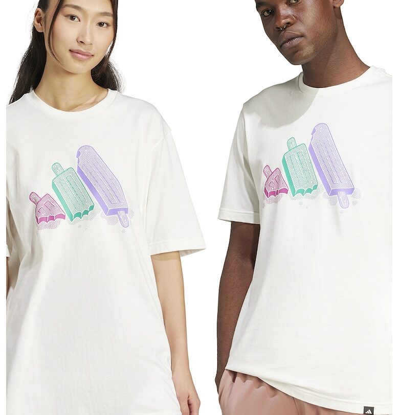 Унисекс тениска с принт adidas Sportswear