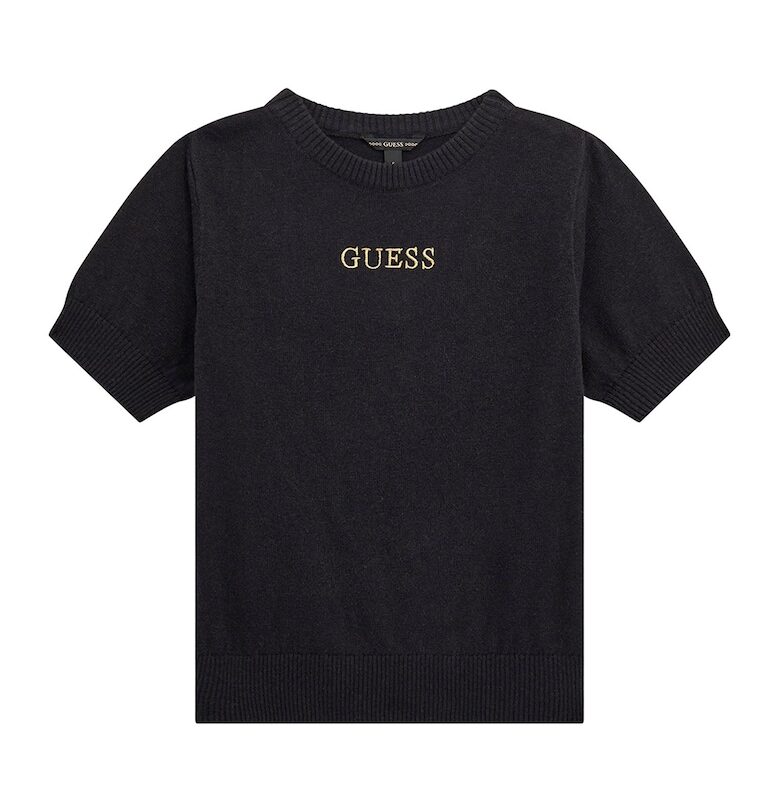 Фино плетен пуловер с къси ръкави GUESS KIDS