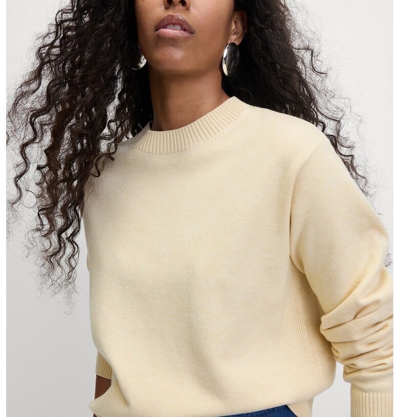 Фино плетен пуловер с ниска яка Marks  Spencer