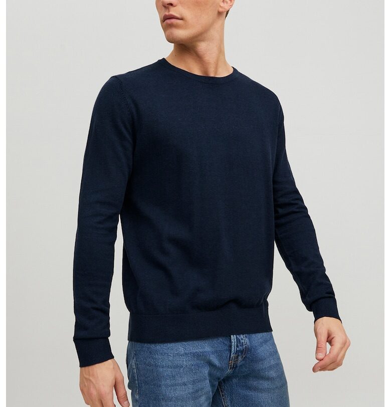 Фино плетен пуловер с овално деколте Jack  Jones