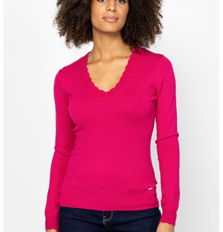 Фино плетен слим пуловер Hofli с шпиц Heavy Tools