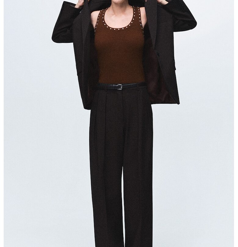 Фино плетен топ Mango