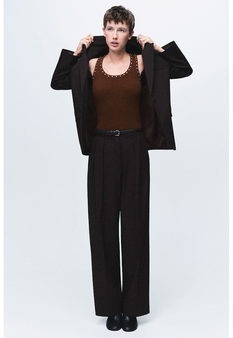 Фино плетен топ Mango